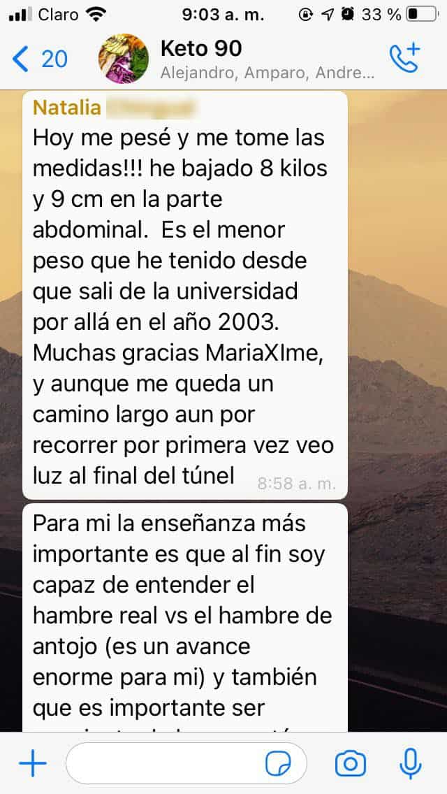 testimonio perdida de peso